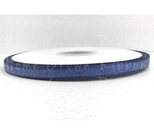Load image into Gallery viewer, Navy Glitter Ribbon - 3 Inch - 1.5 Inch - 7/8 Inch - 3/8 Inch