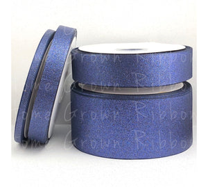 Navy Glitter Ribbon - 3 Inch - 1.5 Inch - 7/8 Inch - 3/8 Inch