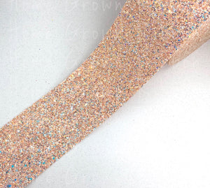 Chunky Glitter Ribbon 3 Inch Peach