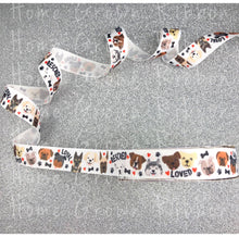 Load image into Gallery viewer, Rescued, Loved, Loyal - Large Breeds Dog USDR Grosgrain Ribbon 7/8&quot; - 1.5&quot;