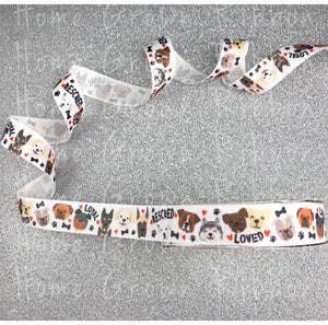 Rescued, Loved, Loyal - Large Breeds Dog USDR Grosgrain Ribbon 7/8" - 1.5"