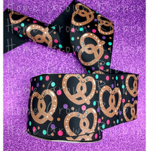 Load image into Gallery viewer, Pretzels - Knot At All Salty Collection 7/8&quot; - 1.5&quot; - 3&quot; Grosgrain USDR Pink - Brown - Black