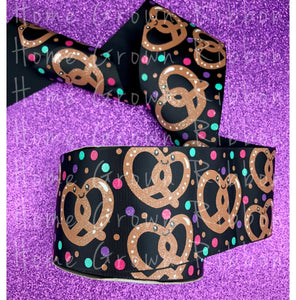 Pretzels - Knot At All Salty Collection 7/8" - 1.5" - 3" Grosgrain USDR Pink - Brown - Black