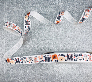 Rescued, Loved, Loyal - Small Breeds Dog USDR Grosgrain Ribbon 5/8" - 7/8" - 1.5"