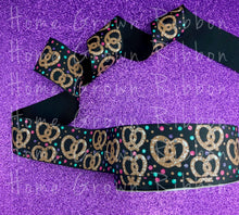 Load image into Gallery viewer, Pretzels - Knot At All Salty Collection 7/8&quot; - 1.5&quot; - 3&quot; Grosgrain USDR Pink - Brown - Black