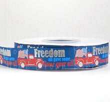 Load image into Gallery viewer, Freedom Truck USDR Ribbon - 7/8 Inch - Navy - White