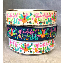 Load image into Gallery viewer, Thankful to Be Me Turkeys USDR Ribbon - 7/8 Inch