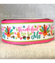 Load image into Gallery viewer, Thankful to Be Me Turkeys USDR Ribbon - 1.5 Inch - 3 Inch