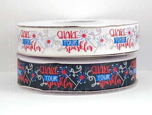 Shake You Sparkler USDR Ribbon - 7/8 Inch