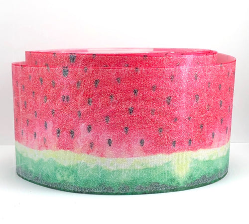 Super Soft Glitter Watermelon Grosgrain Ribbon USDR 3 Inch