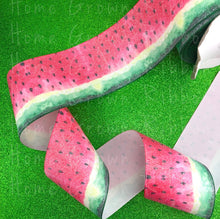 Load image into Gallery viewer, Super Soft Glitter Watermelon Grosgrain Ribbon USDR 3 Inch