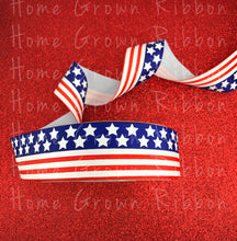 Load image into Gallery viewer, Stars and Stripes Navy and Red American Flag Ribbon - USDR - 1.5 Inch