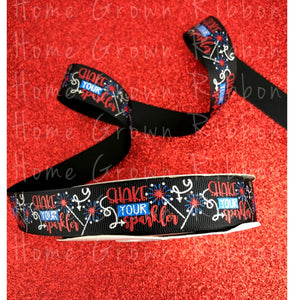 Shake You Sparkler USDR Ribbon - 7/8 Inch