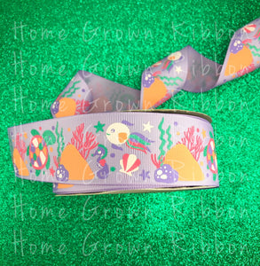 Ocean Is Calling Collection - Sea Life USDR Ribbon - 7/8" - 1.5" - 3"