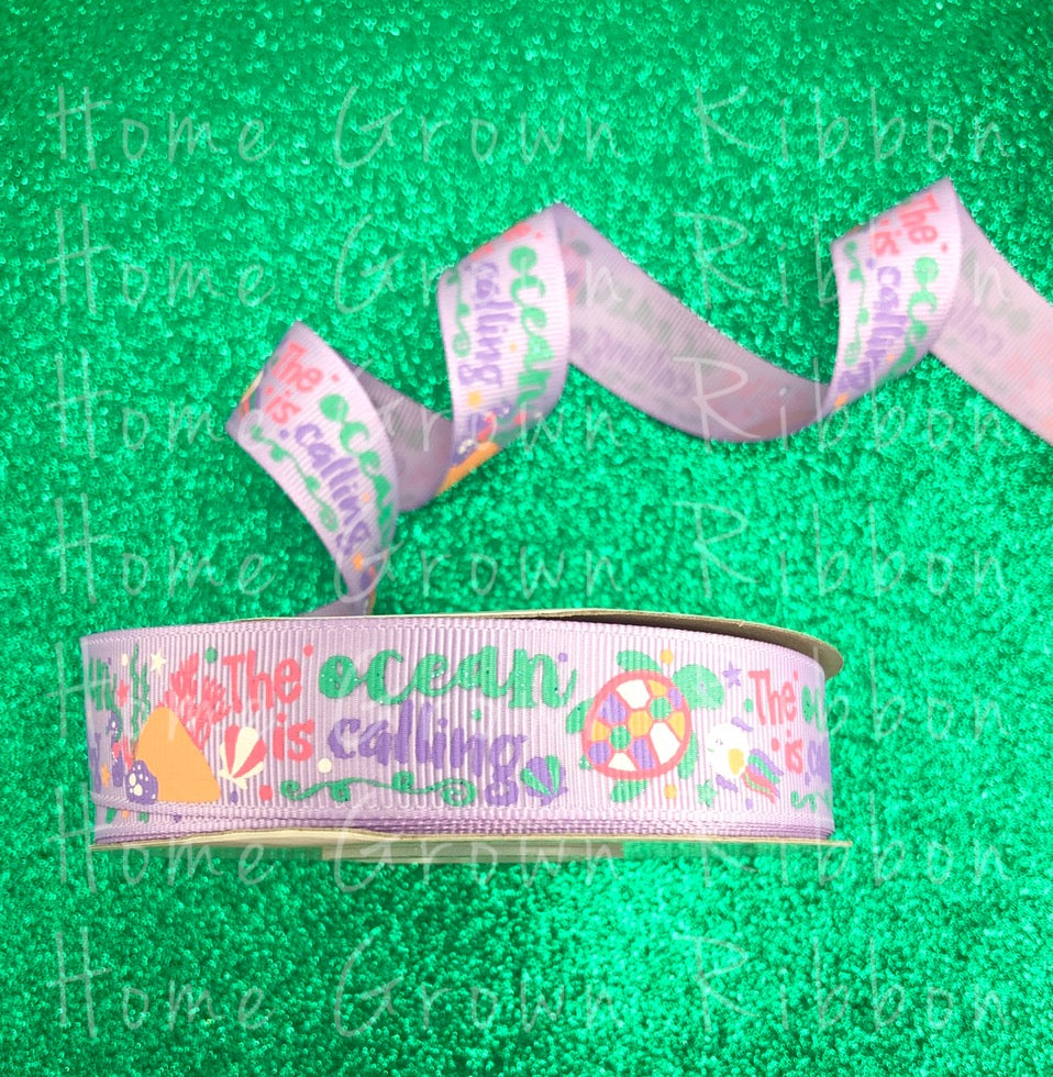 Ocean Is Calling Collection - Sea Life USDR Ribbon - 7/8