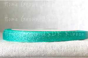 Tropic Glitter Ribbon - 3 Inch - 1.5 Inch - 7/8 Inch - 3/8 Inch