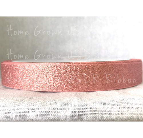 Rose Gold Glitter Ribbon