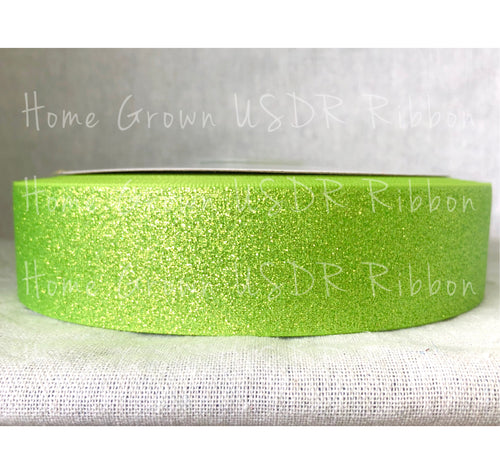 Apple Green Glitter Ribbon - 1.5