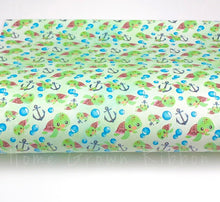 Load image into Gallery viewer, Turtles Watercolor Faux Leather Sheets
