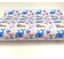 Load image into Gallery viewer, Ocean Creatures Watercolor Faux Leather Sheets