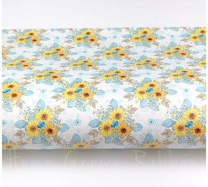 Sunflowers Floral Faux Leather Sheets