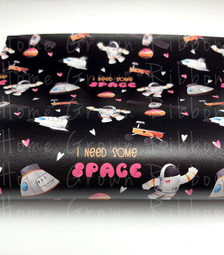 Astronauts, Space Shuttles, Rovers and planets faux leather sheets
