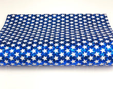 Load image into Gallery viewer, Chunky Glitter Stars Blue American Flag Glitter Leather Sheet