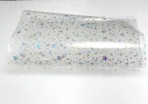 Clear Jelly Star Pool Bow Vinyl Sheet Size A4