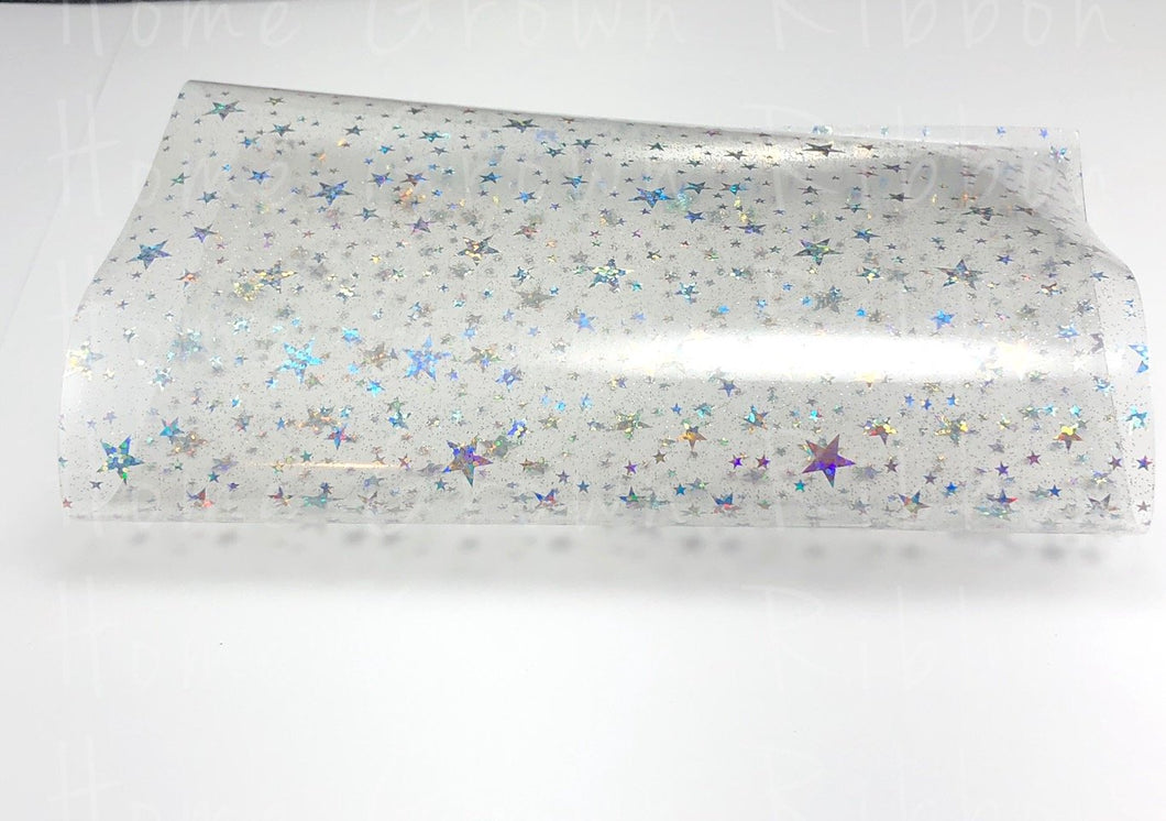 Clear Jelly Star Pool Bow Vinyl Sheet Size A4
