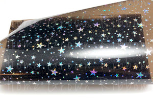 Black Jelly Star Pool Bow Vinyl Sheet Size A4