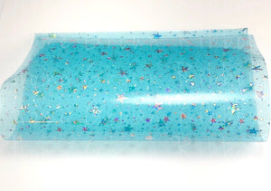 Blue Jelly Star Pool Bow Vinyl Sheet Size A4