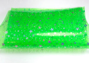Green Jelly Star Pool Bow Vinyl Sheet Size A4