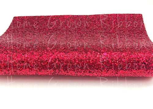 Shocking Pink Chunky Glitter Hot Pink Faux Leather Sheet Size A4