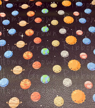 Load image into Gallery viewer, Solor System Planets Sun Faux Leather Vinyl Sheet