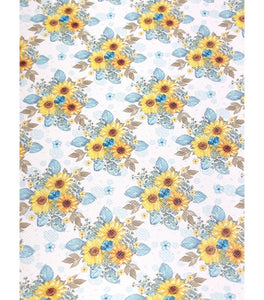 Sunflowers Floral Faux Leather Sheets