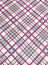 Load image into Gallery viewer, Plaid Blue Pink Faux Leather Sheet