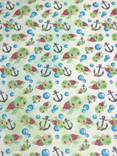 Load image into Gallery viewer, Turtles Watercolor Faux Leather Sheets