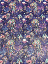 Load image into Gallery viewer, Jellyfish on Blue Faux Leather Sheet
