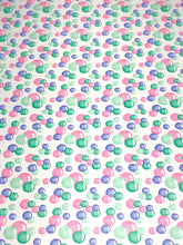 Load image into Gallery viewer, Bubbles Faux Leather Shets Pin Green Blue Bubbles Vinyl Sheet