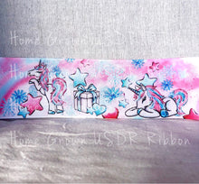 Load image into Gallery viewer, Unicorn Winter Gifts USDR Double Faced Grosgrain Christmas Ribbon 7/8&quot; - 1.5&quot; - 3&quot;