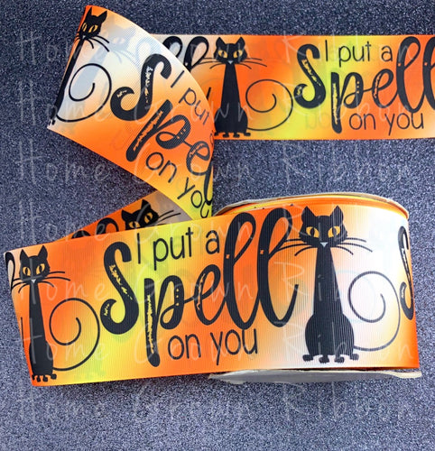 I Put a Spell on You USDR Double Sided Halloween Ribbon - 3 Inch - Exclusive