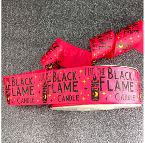 I Lit the Black Flame Candle USDR Halloween Ribbon - 1.5 Inch