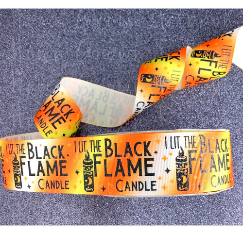 I Lit the Black Flame Candle USDR Halloween Ribbon - 1.5 Inch - Exclusive