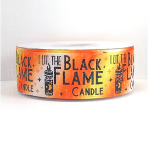 I Lit the Black Flame Candle USDR Halloween Ribbon - 1.5 Inch - Exclusive