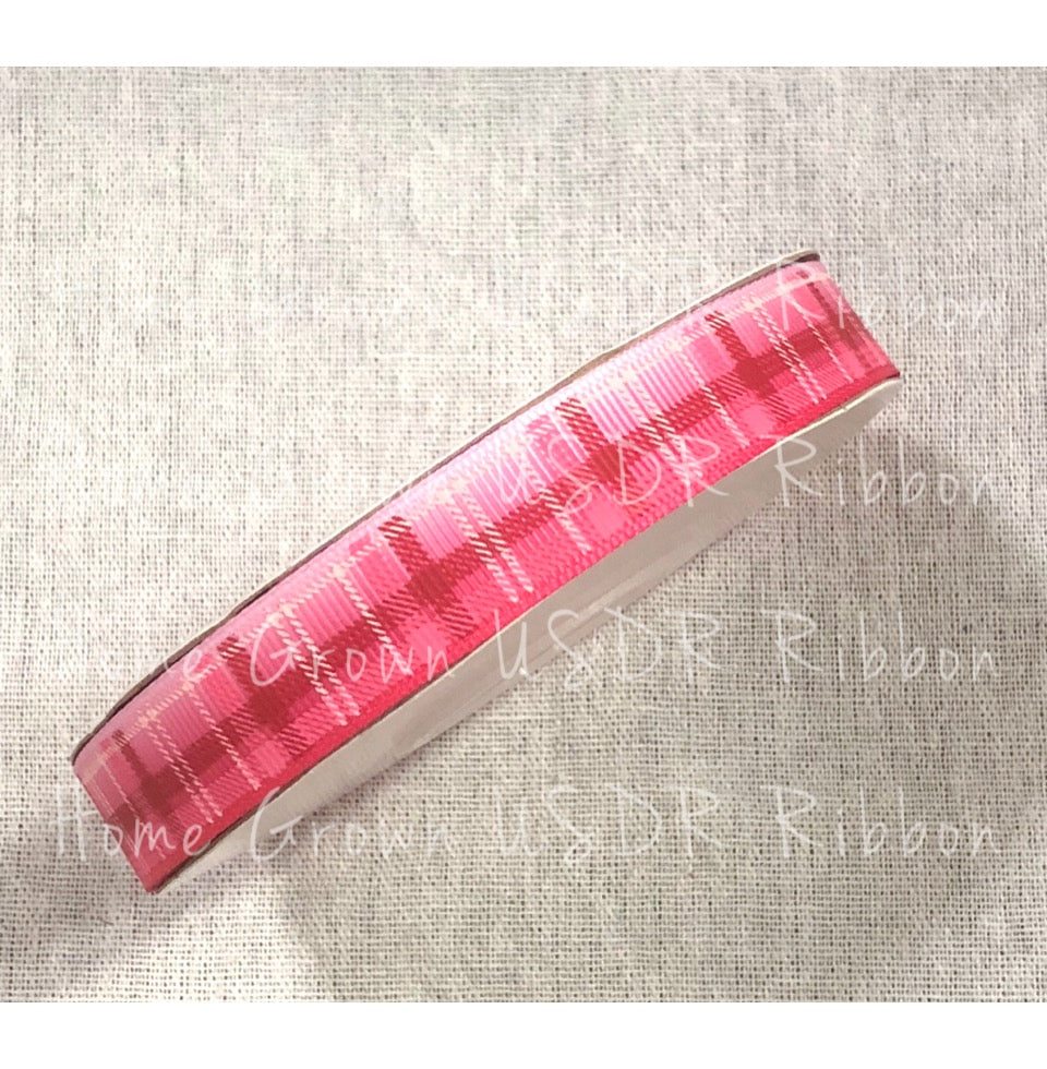 Valentine's Day Tartan Pink Ombre