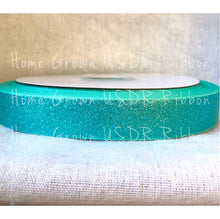 Load image into Gallery viewer, Tropic Glitter Ribbon - 3 Inch - 1.5 Inch - 7/8 Inch - 3/8 Inch