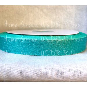 Tropic Glitter Ribbon - 3 Inch - 1.5 Inch - 7/8 Inch - 3/8 Inch