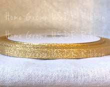 Load image into Gallery viewer, Light Gold Glitter Ribbon