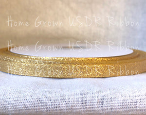 Light Gold Glitter Ribbon