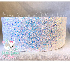 White Chunky 3" Glitter Ribbon